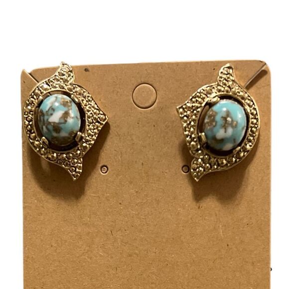 Sarah Cov Gold Tone Vintage Clip On Earrings - Picture 8 of 9